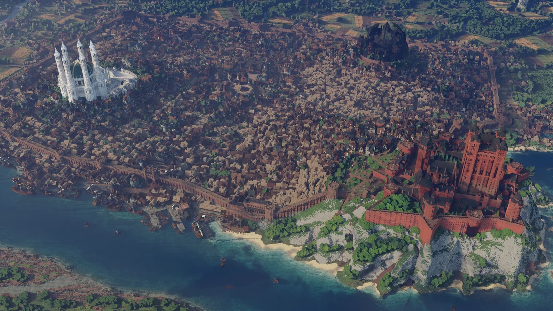 Aerial view of King's Landing, the capital city of the Seven Kingdoms