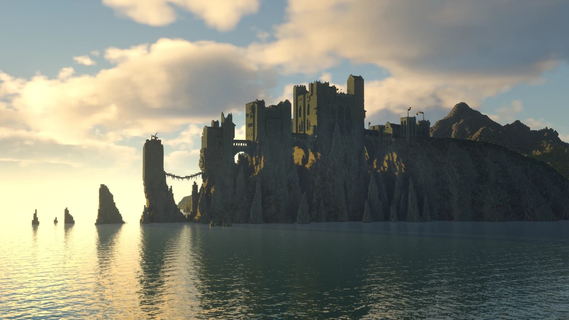 Pyke castle perched on the rocky Iron Islands coastline